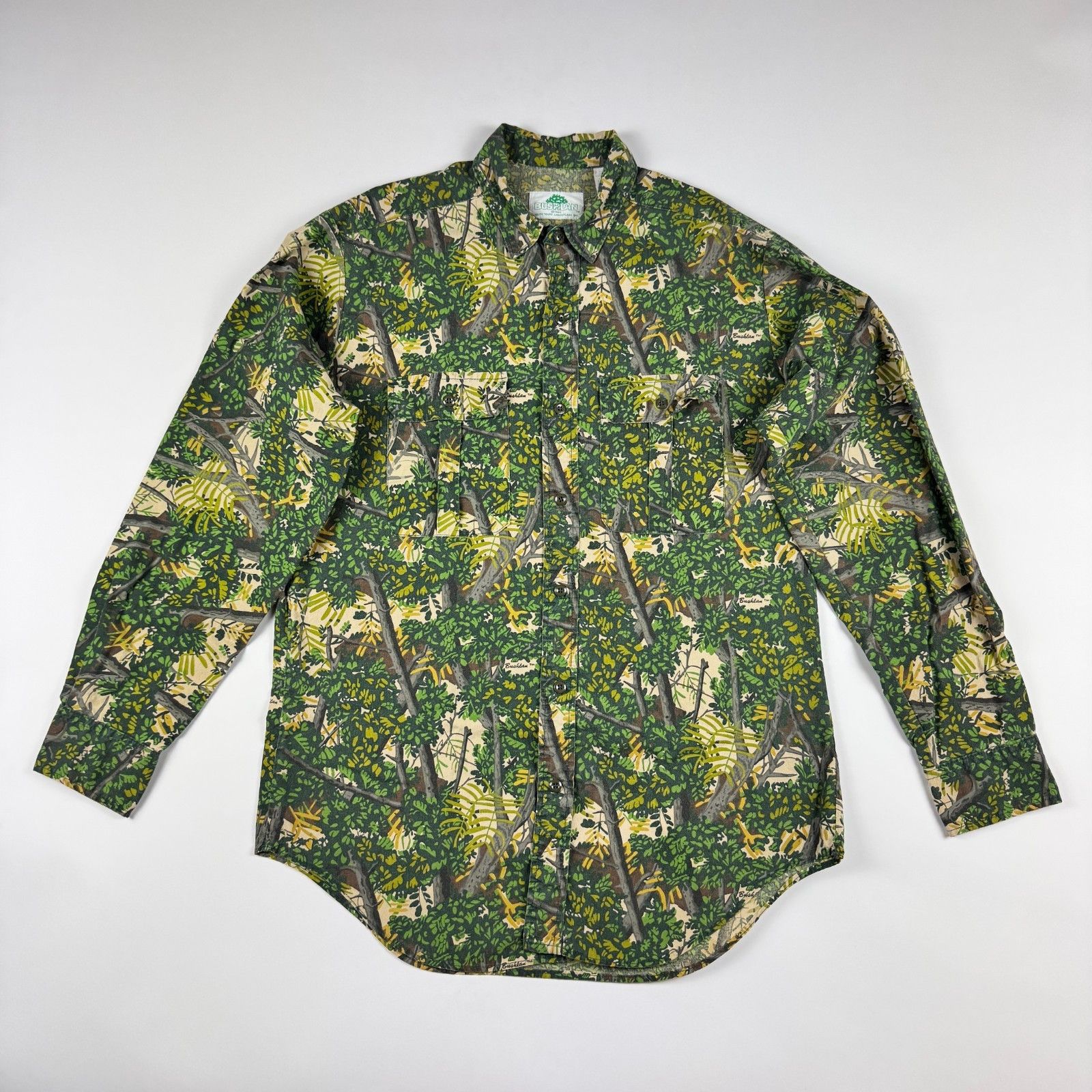 Vintage Vtg Bushlan Camo Hunting Shirt L Made in USA Tactical 90s Size US L / EU 52-54 / 3 - 2 Thumbnail