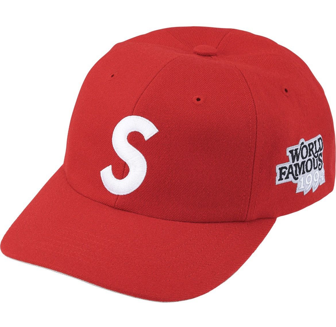Supreme Supreme World Famous S Logo 6 Panel Red | Grailed