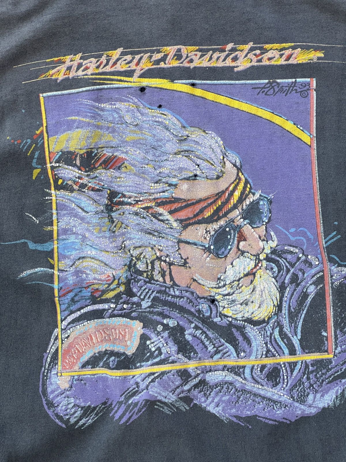 Harley Davidson Vintage 1993 Harley Davidson Righteous Rider Tee Large Size US L / EU 52-54 / 3 - 7 Thumbnail