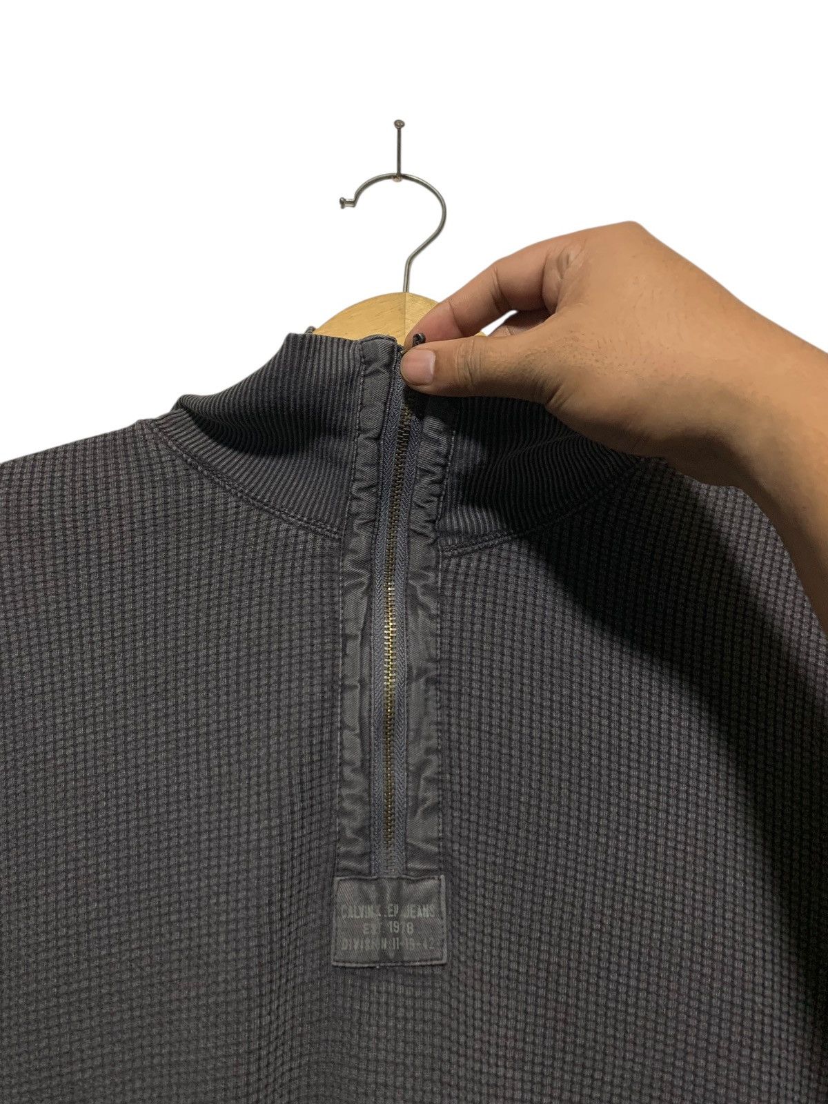 Calvin Klein Archive Y2k Calvin Klein zip turtle neck thermal longsleeve Size US L / EU 52-54 / 3 - 4 Thumbnail