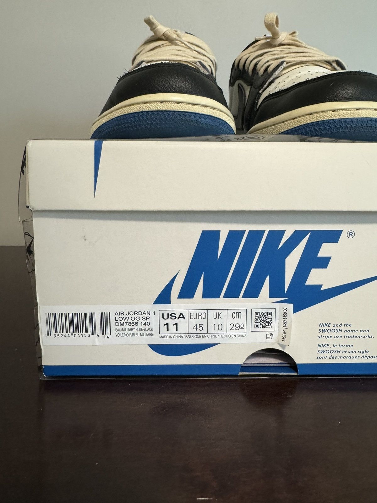 Jordan Brand Travis Scott Fragment Jordan 1 Low Size 11 Size US 11 / EU 44 - 3 Thumbnail