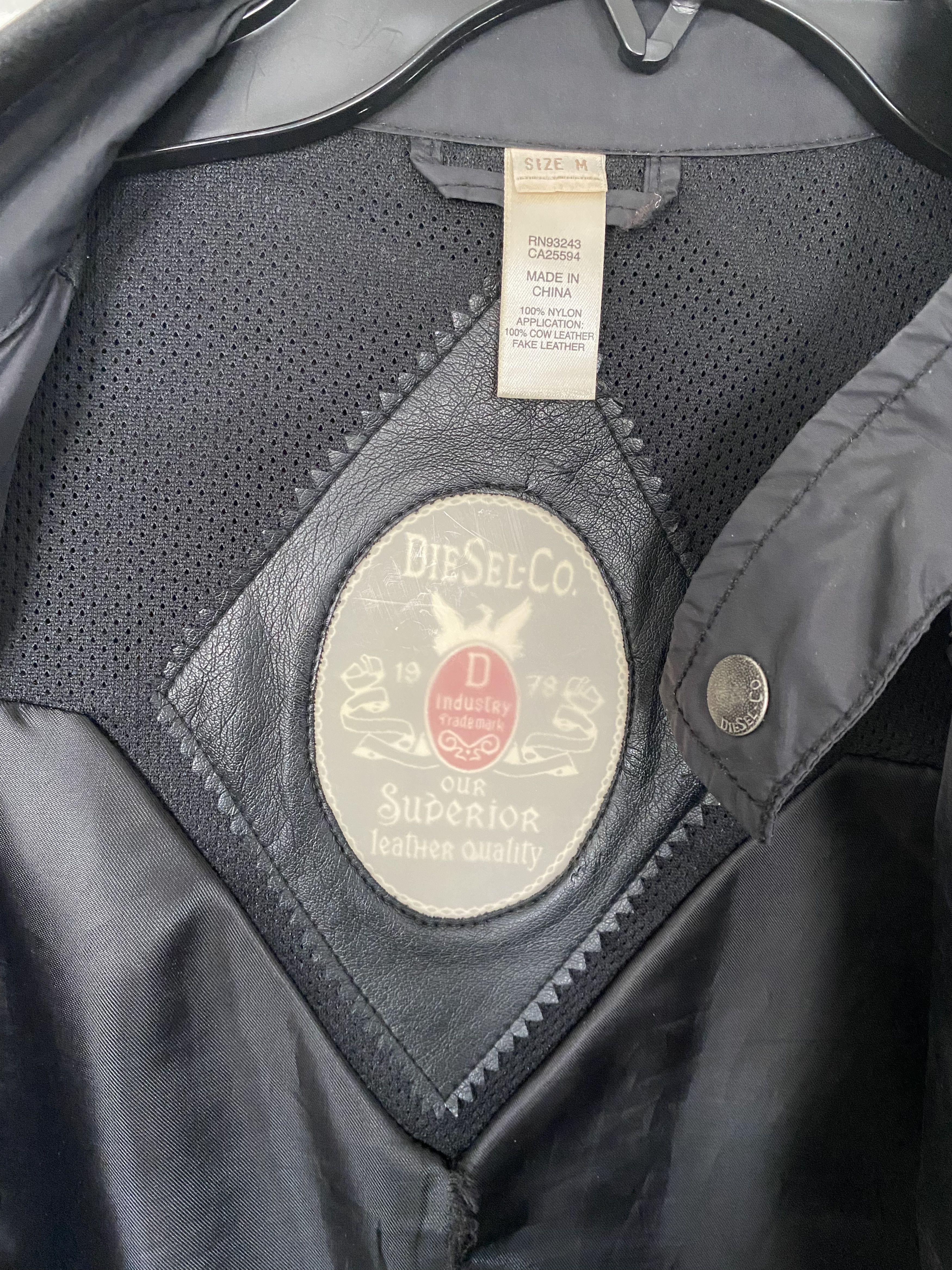 Diesel Diesel Co. Industry Nylon Moto Bomber - Leather-Trimmed Size US M / EU 48-50 / 2 - 3 Thumbnail