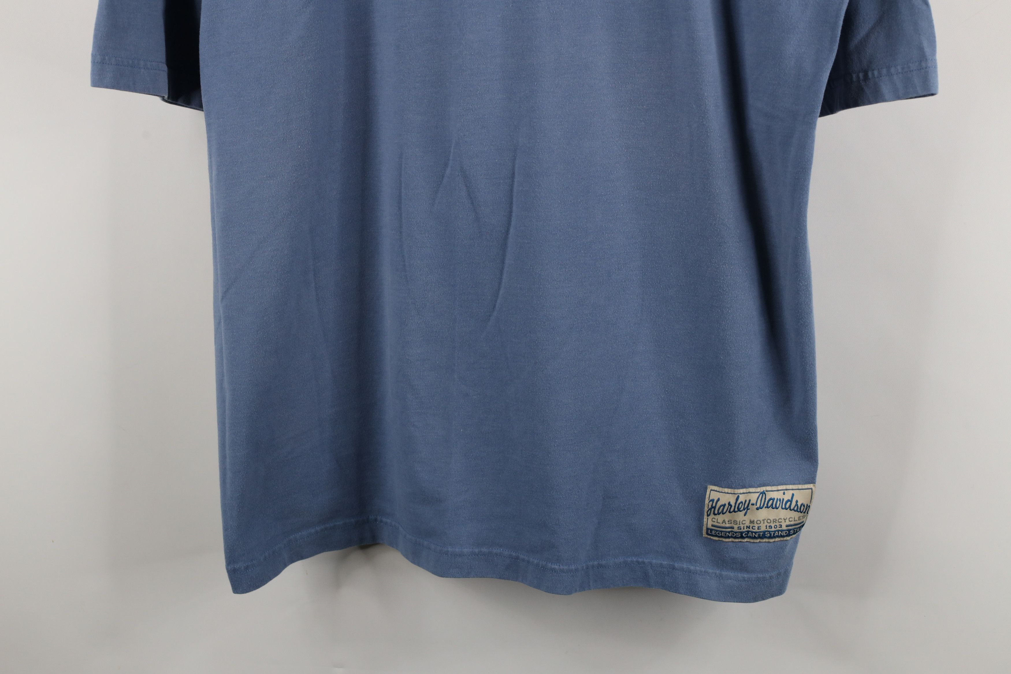 Harley Davidson × Vintage Vintage Harley Davidson Out Orlando Florida T-Shirt Blue Size US XXL / EU 58 / 5 - 3 Thumbnail
