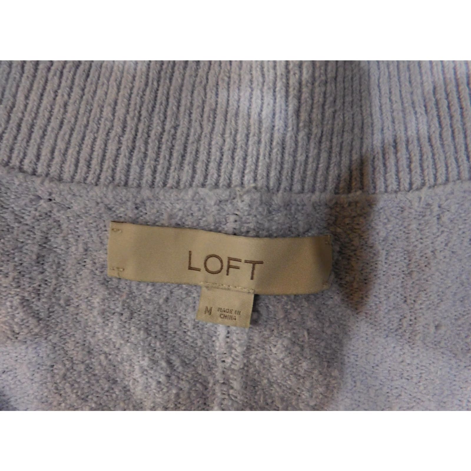 Loft LOFT Sweater Women's Medium Light Blue V-Neck Long Sleeve Knit Pullover Wool Cardigan? Size M / US 6-8 / IT 42-44 - 5 Thumbnail