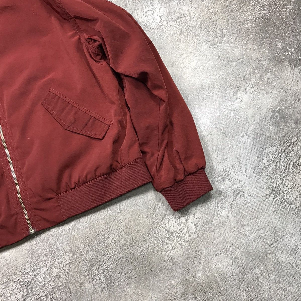 Vintage Vintage 90s Burgundy Bomber Jacket Streetwear Y2K Baggy M Size M / US 6-8 / IT 42-44 - 5 Thumbnail