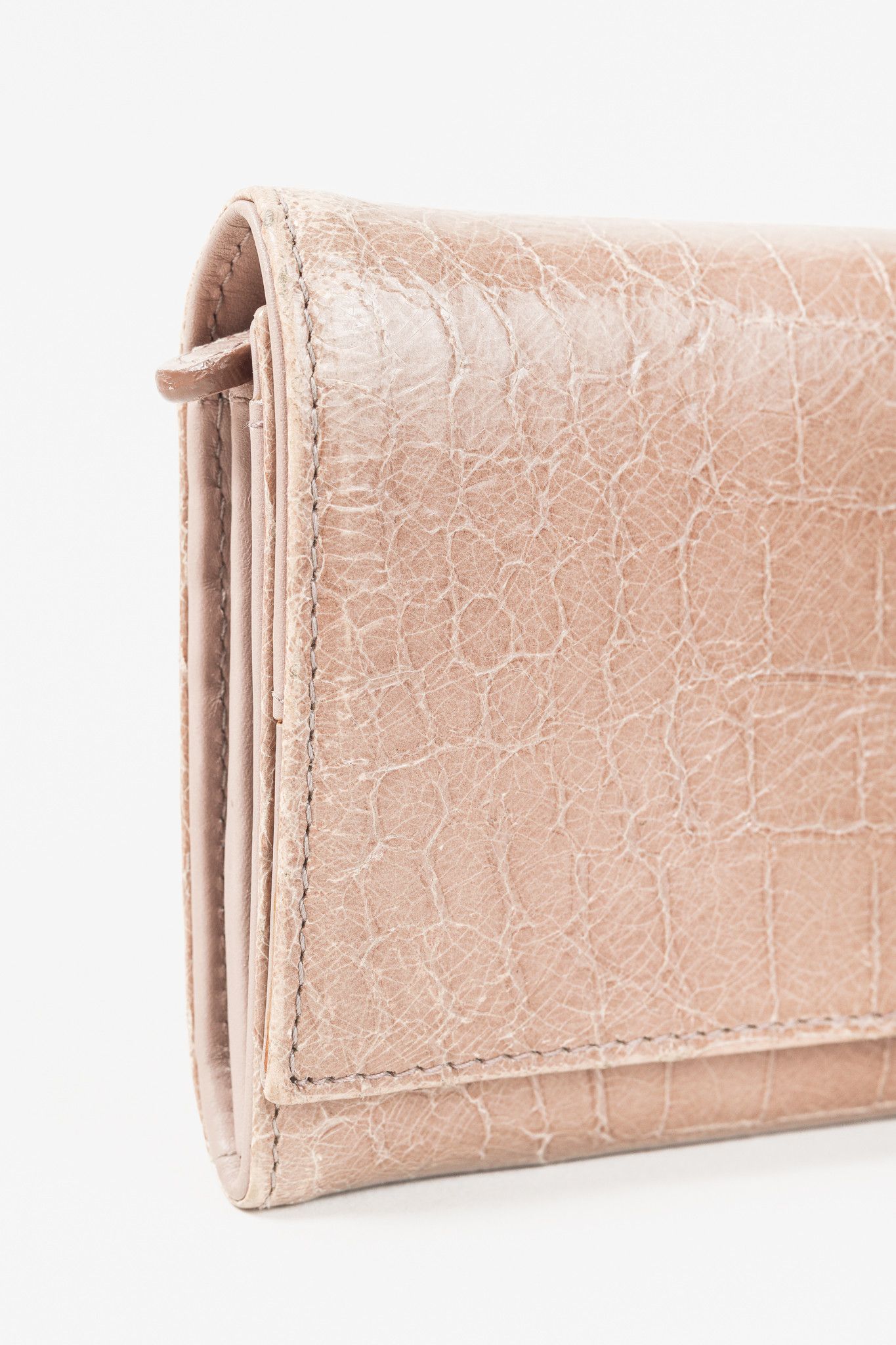 Miu Miu Miu Miu Croc Embossed Long Continental Blush Pink Wallet Size ONE SIZE - 5 Thumbnail