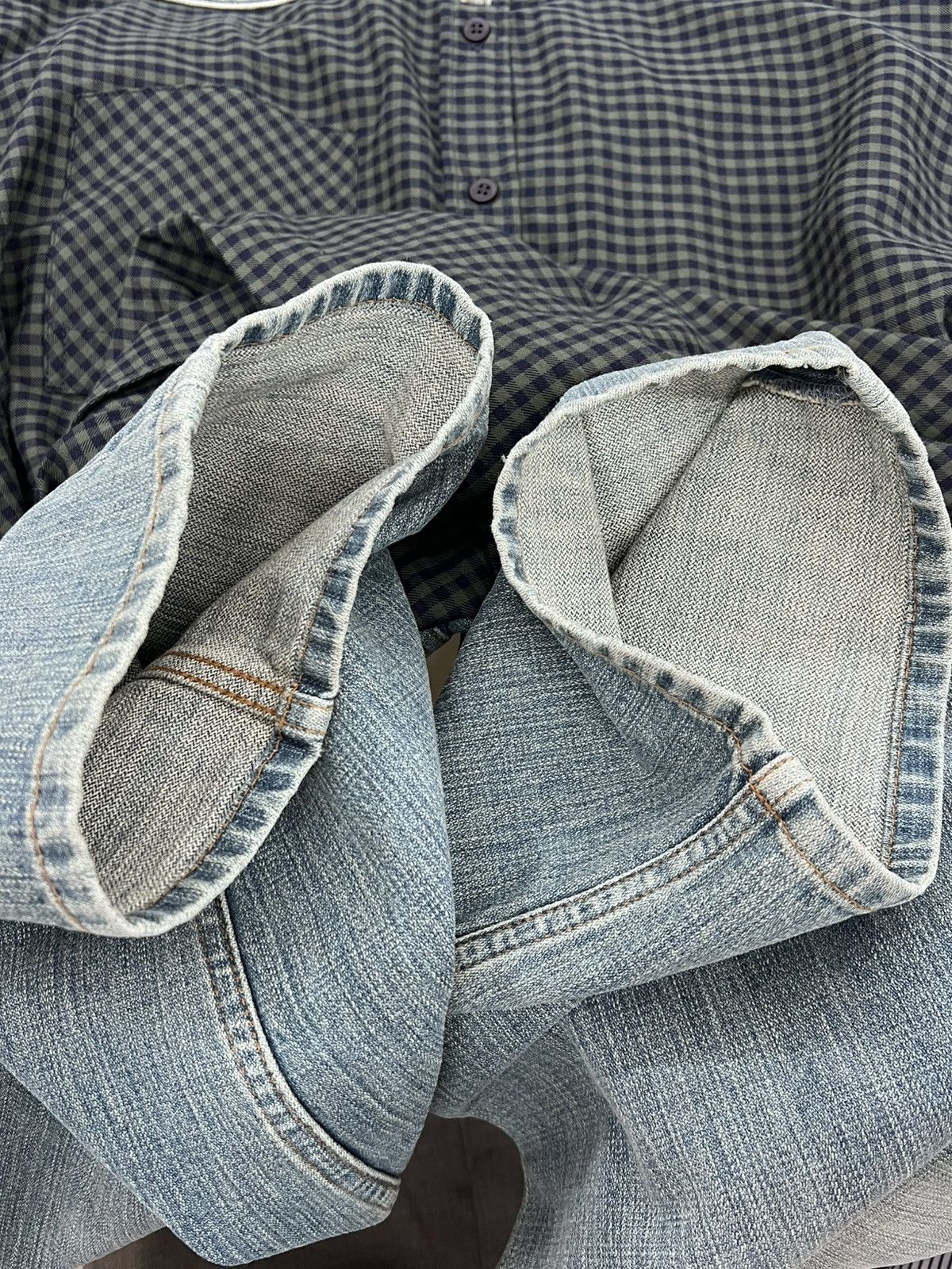 Balenciaga Balenciaga Hybrid Flannel Shirt Jeans Size US 35 - 13 Thumbnail