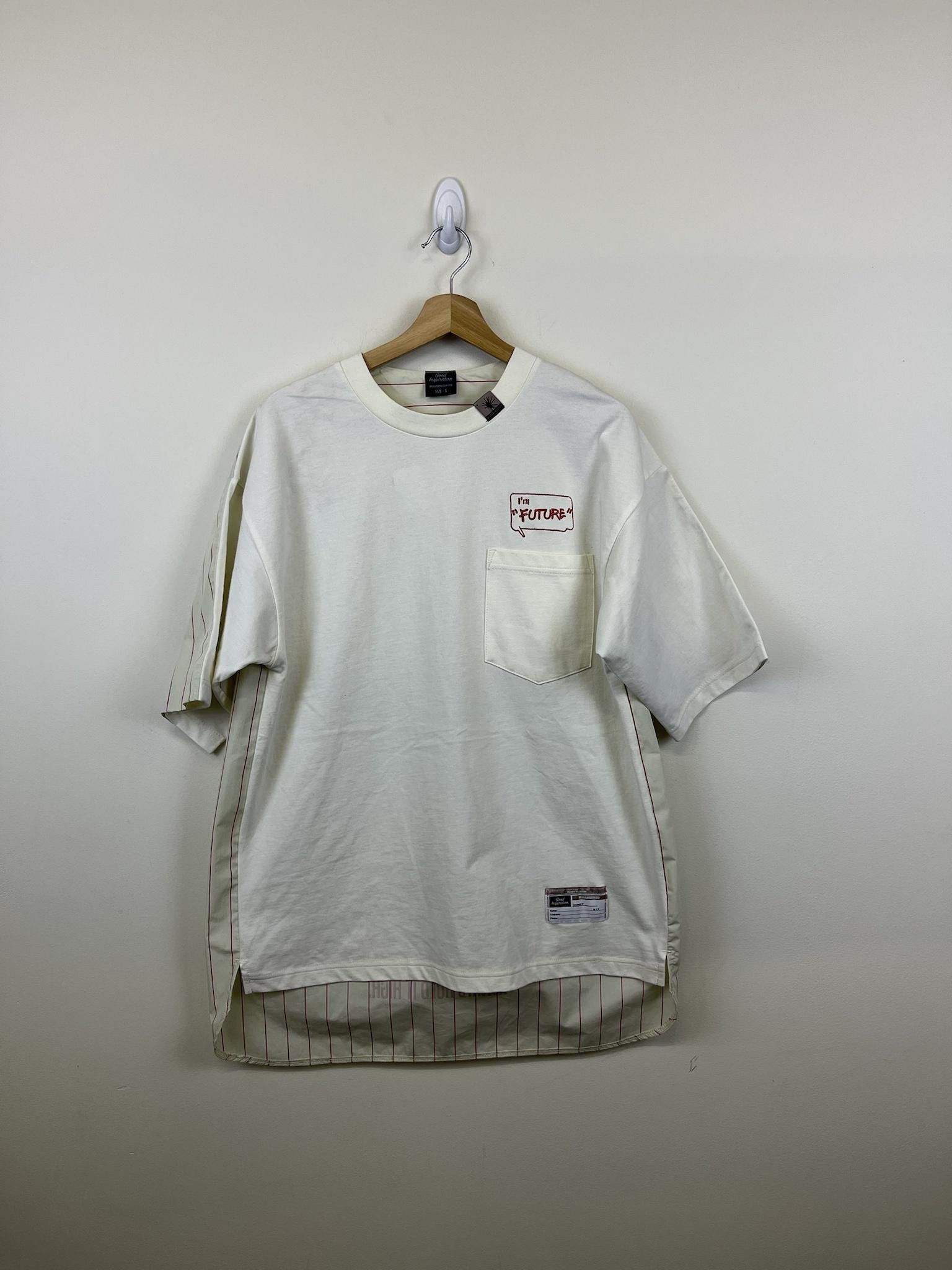 image of Mihara Yasuhiro Good Inspiration "i'm Future" Hybrid Tee in White, Men's (Size Small)