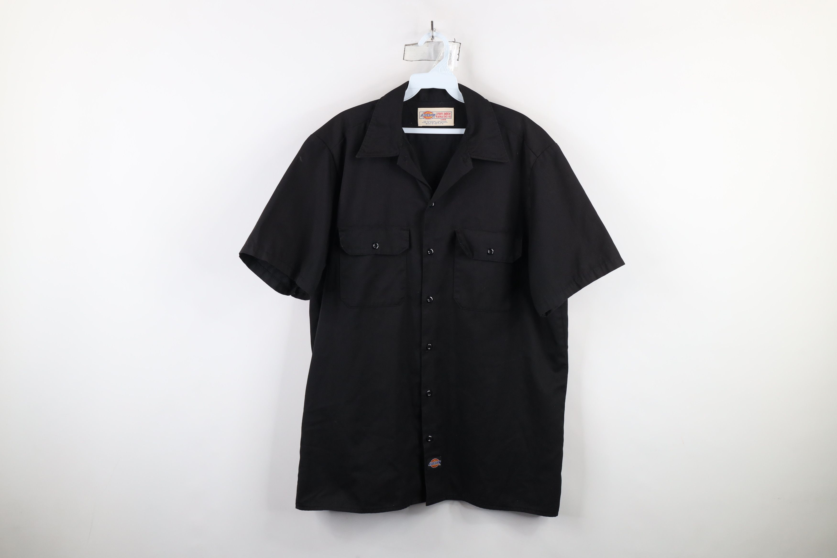 Dickies × Vintage Vintage 90s Dickies Short Sleeve Mechanic Button Shirt USA Size US L / EU 52-54 / 3 - 1 Thumbnail