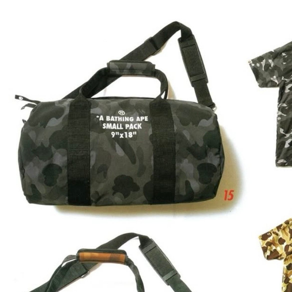Bape 2007 BAPE Black Camo Boston Duffle Bag Size ONE SIZE - 13 Thumbnail