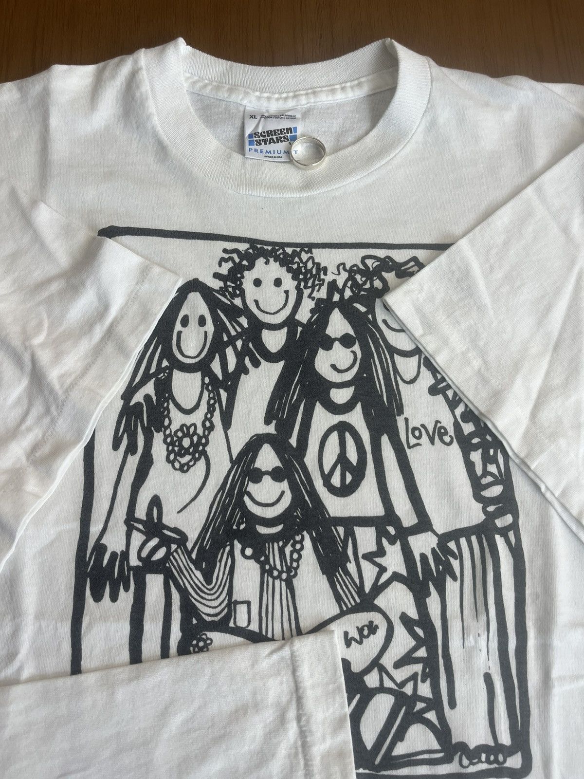 Arts & Science Vintage Hippies Forever…Man Smiley Art 90’s Tshirt Size US XL / EU 56 / 4 - 6 Thumbnail