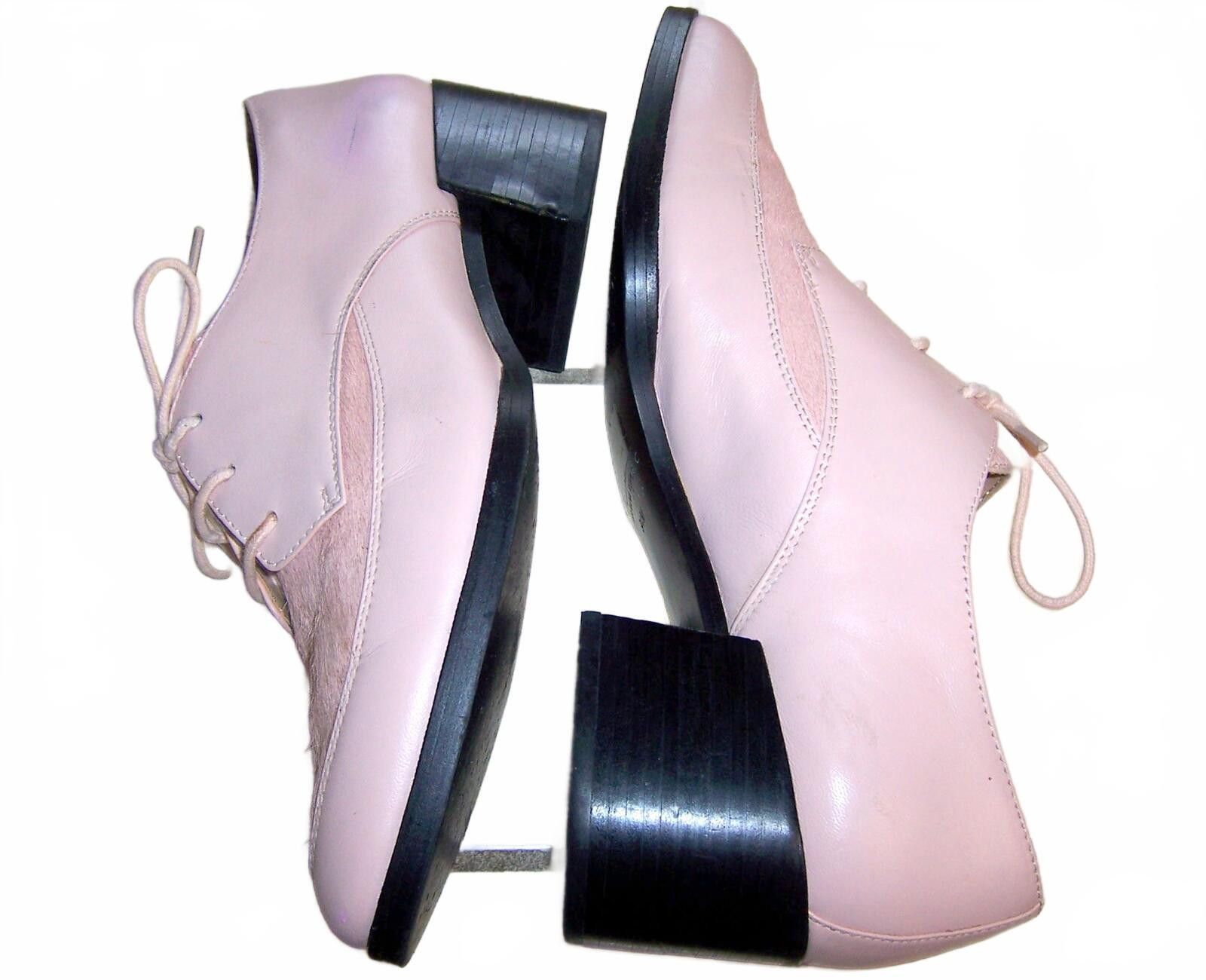 Banana Republic Banana Republic Pink Leather Heeled Oxfords w/ Cow Hide 9.5 Size US 9.5 / IT 39.5 - 4 Thumbnail