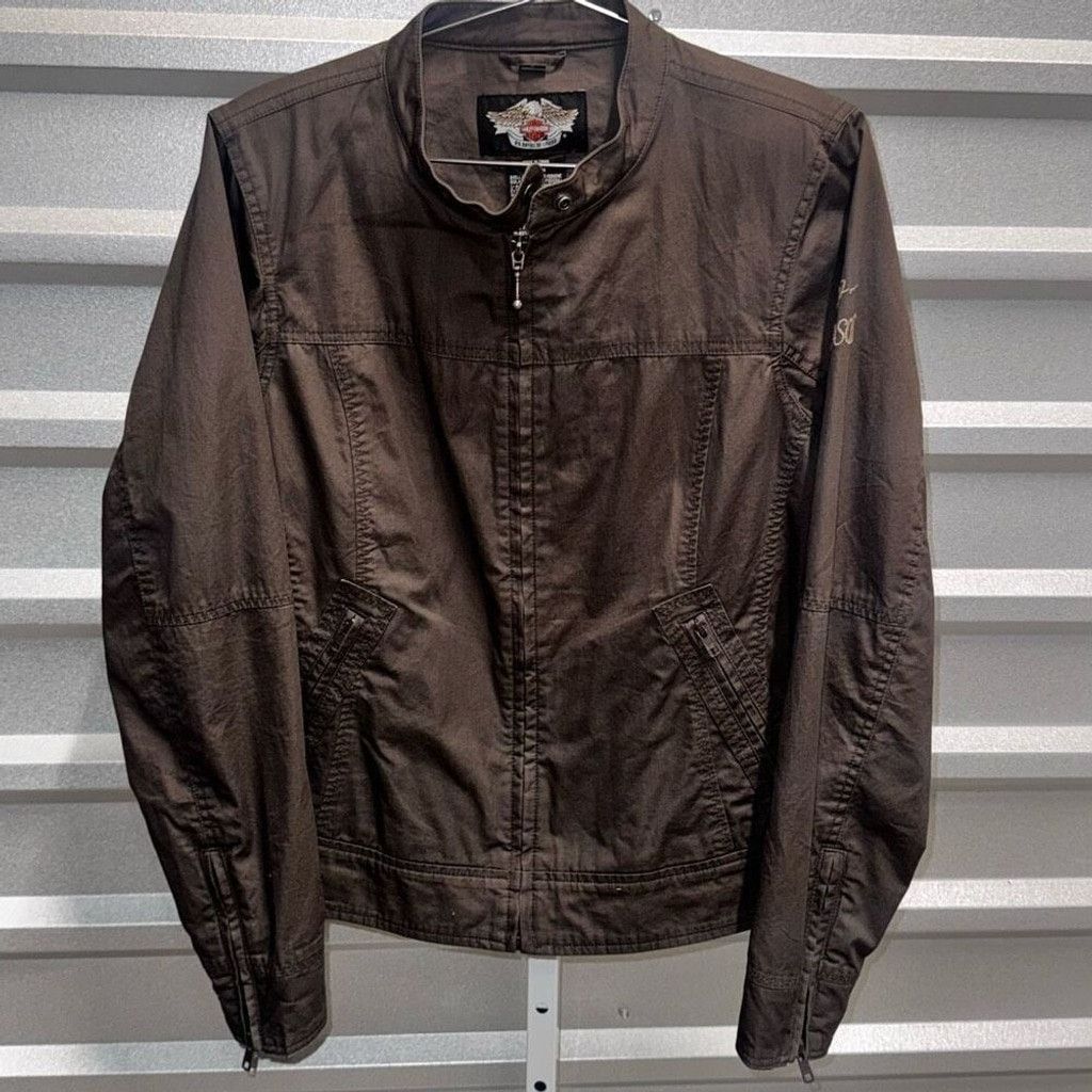 Harley Davidson HARLEY DAVIDSON Brown Military Jacket Coat Small Medium Size M / US 6-8 / IT 42-44 - 1 Thumbnail