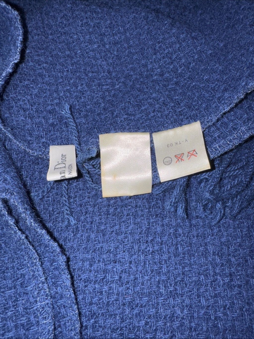 Dior Christian Dior Oblique Throw Blanket Embroidered Logo1990’s Size ONE SIZE - 7 Thumbnail