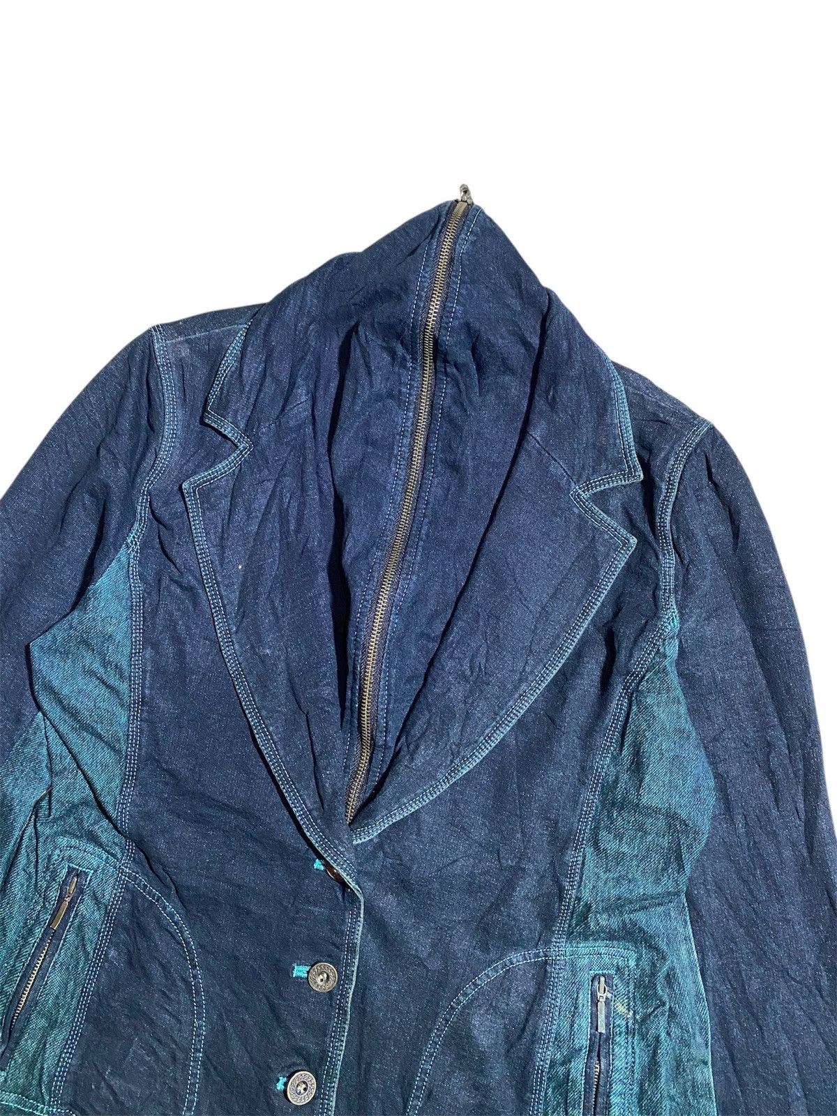 Kansai Yamamoto Vtg KANSAI BIS By Kansai Yamamoto Blazer Denim Size M / US 6-8 / IT 42-44 - 4 Thumbnail