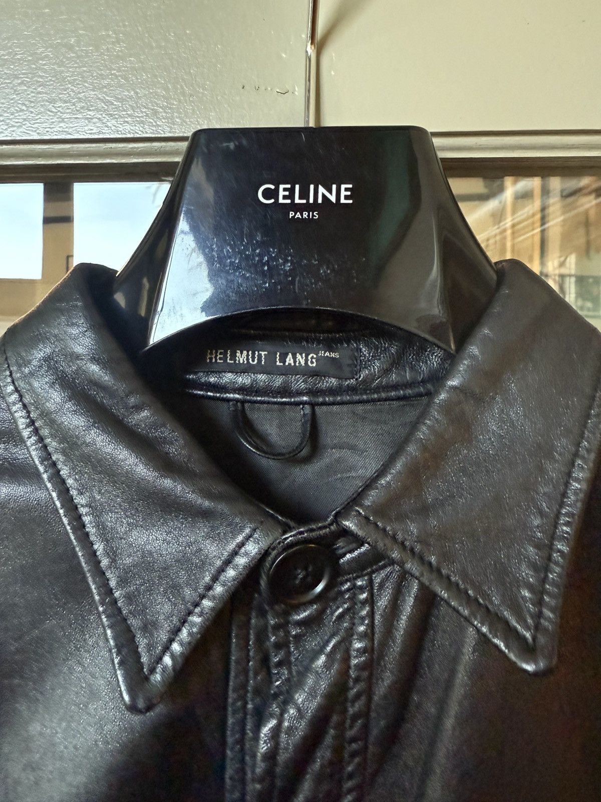 Helmut Lang Helmut Lang Vintage Leather Shirt Jacket — Late 1990s Size US S / EU 44-46 / 1 - 4 Thumbnail