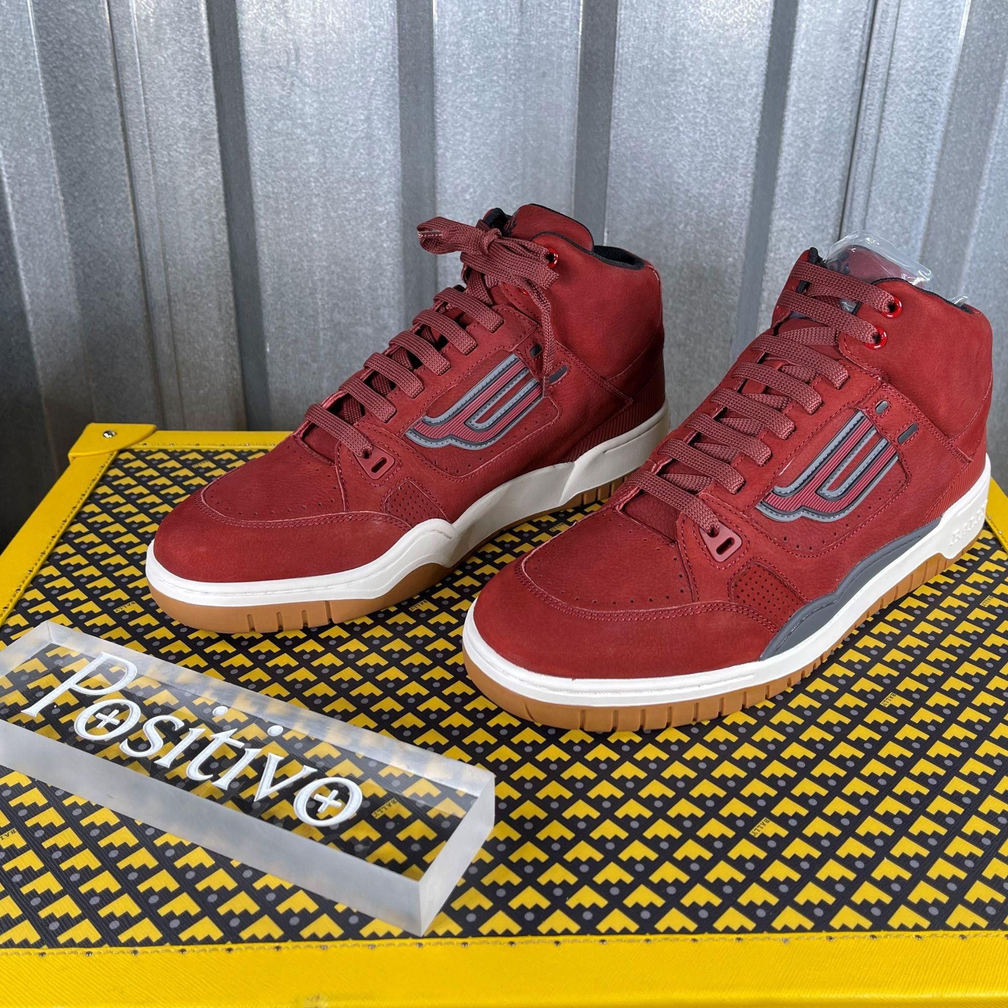 Bally Bally King Red Leather High Top Sneakers US 7 Size US 7 / EU 40 - 2 Thumbnail