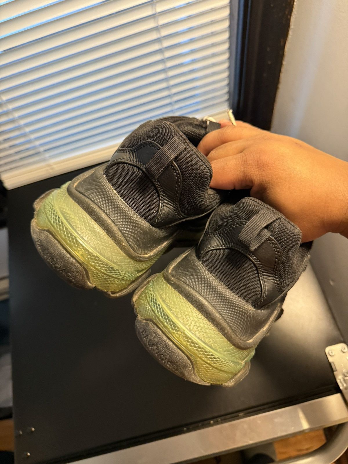 Balenciaga Balenciaga Triple S Black Green Sole Size 11 US / 44 EU Size US 11 / EU 44 - 11 Thumbnail