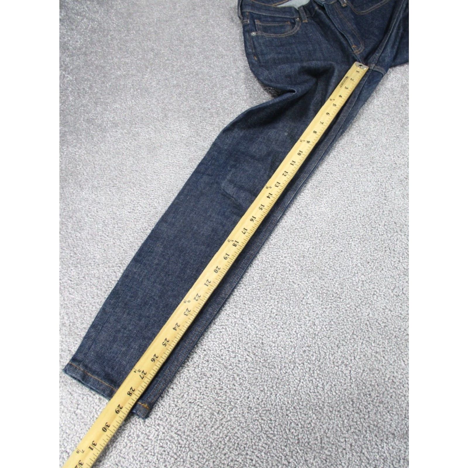 Everlane Everlane Jeans Skinny Women's 25 Dark Wash Denim Mid Rise Zip Zipper Blue Regular Size Size 42" / US 20 - 4 Thumbnail