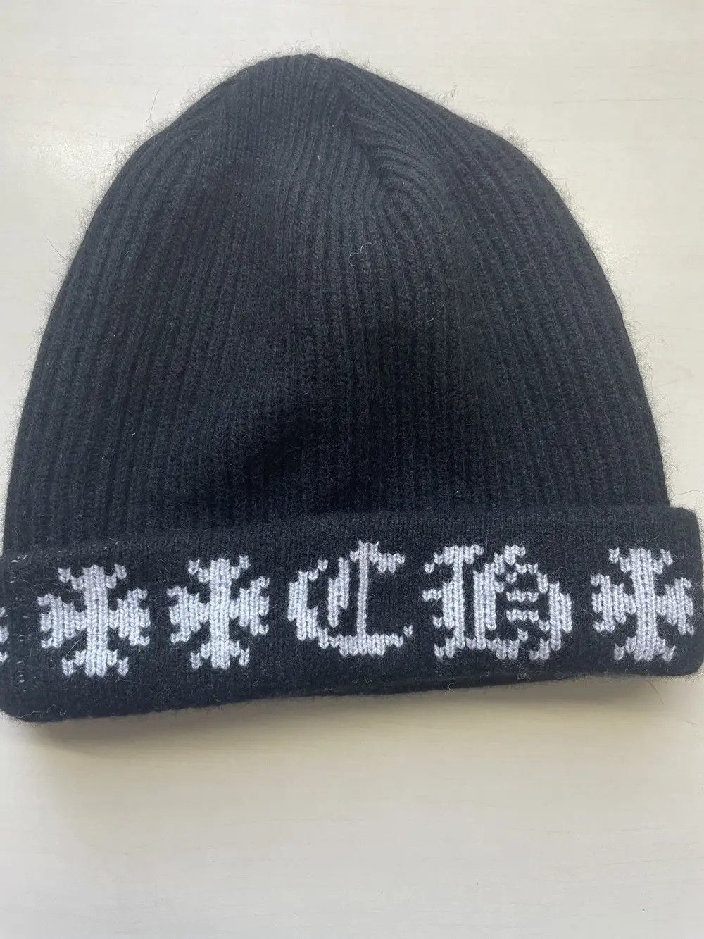Chrome Hearts Chrome Hearts Cashmere CH Cross LOGO Black Beanie Size ONE SIZE - 3 Thumbnail