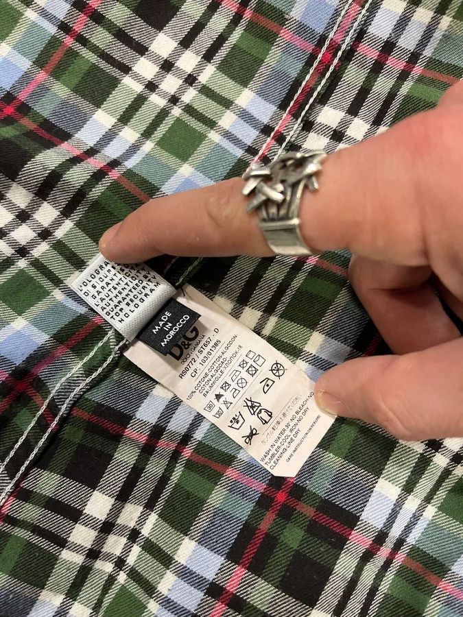 Dolce & Gabbana 2000s Dolce & Gabbana Green Checkered Shirt Size US M / EU 48-50 / 2 - 11 Thumbnail