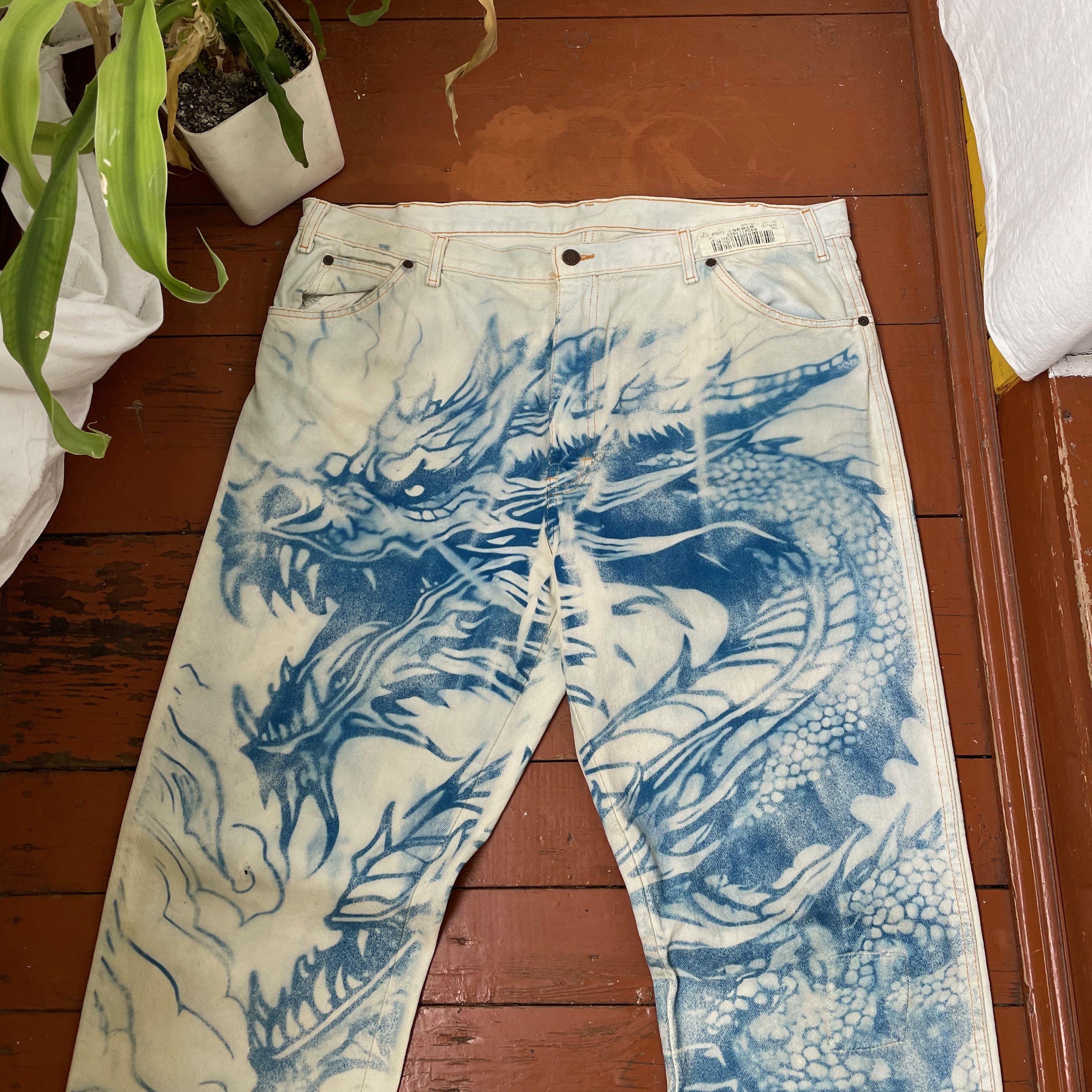 Dickies Dickies baggy denim jeans big size pants crazy custom Size US 42 / EU 58 - 16 Thumbnail