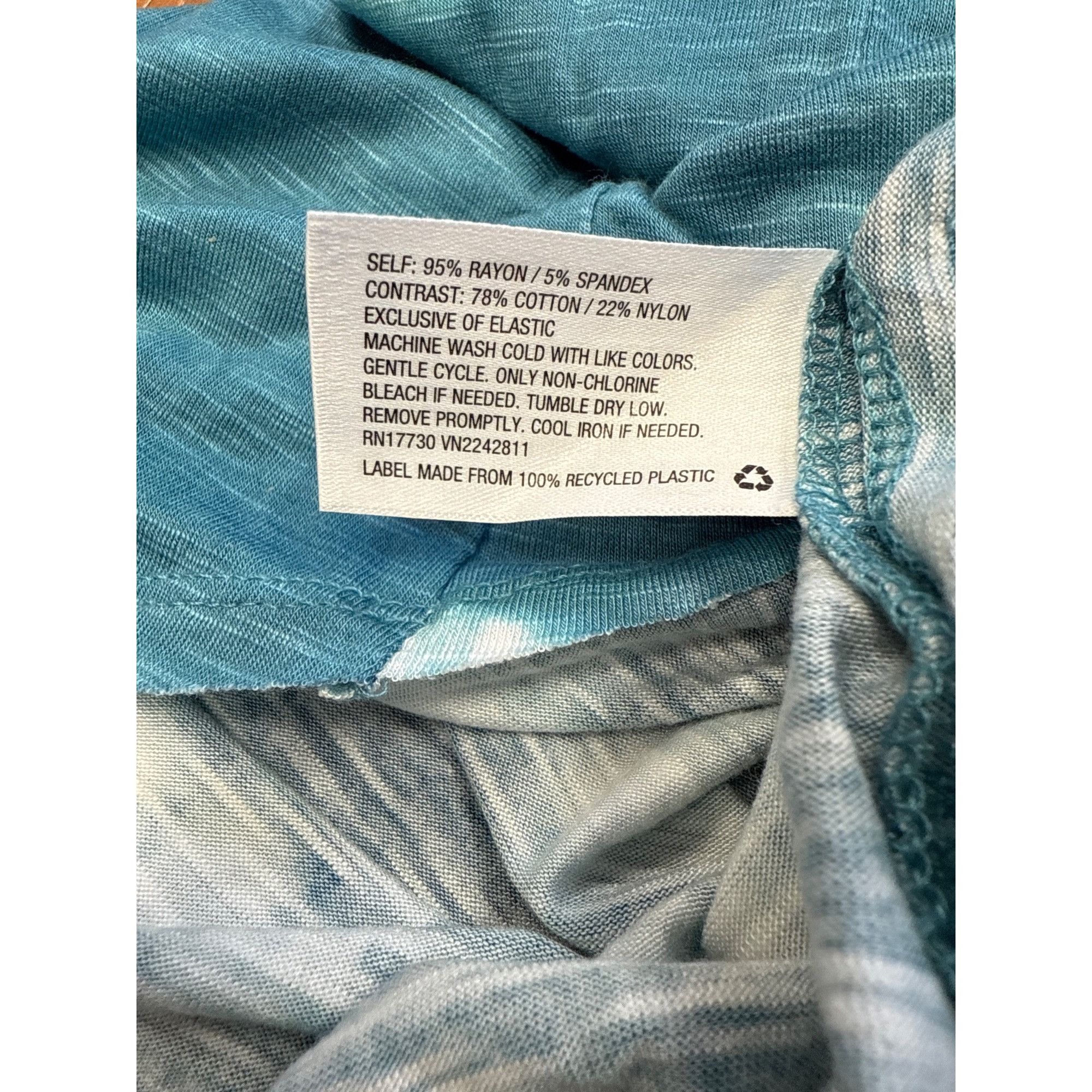 Other Blue Tie-Dye Sleeveless Button-Down Top With Lace Back Detai Size XS / US 0-2 / IT 36-38 - 7 Thumbnail