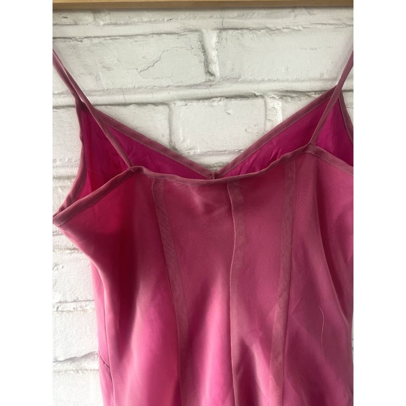 Pinko VINTAGE Y2K Dress Pink Midi Sheath Rhinestone Party Cocktail Womens Petite 6P Size M / US 6-8 / IT 42-44 - 7 Thumbnail