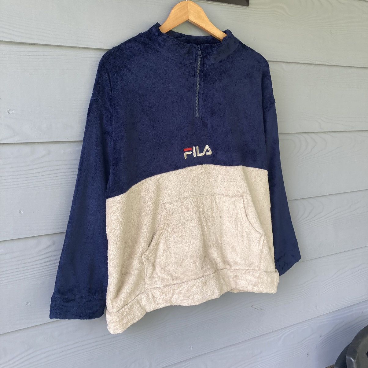 Fila Vintage 2000s Fila Multicolour Fleece Size L Size US L / EU 52-54 / 3 - 2 Thumbnail