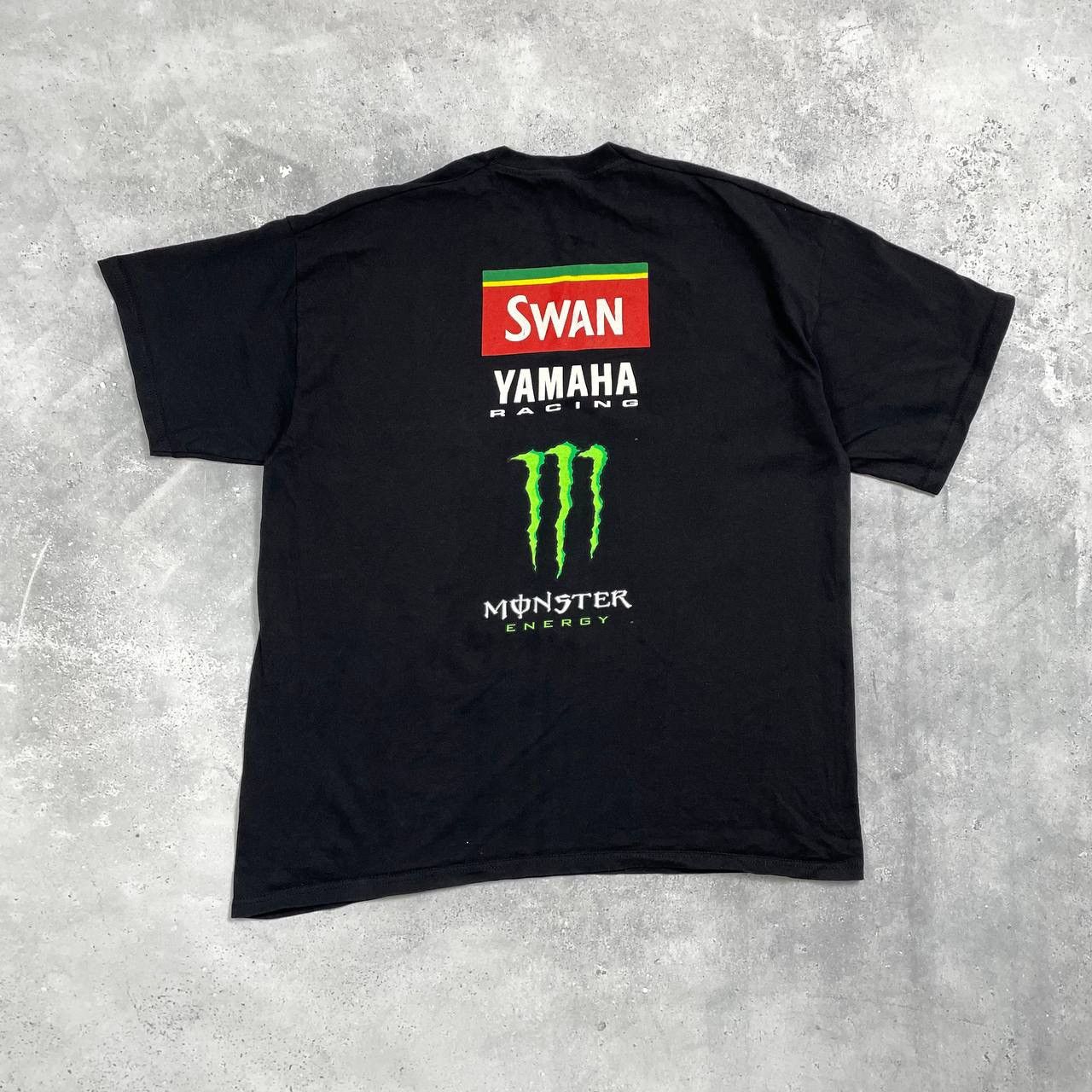 Yamaha Vintage 2000s Monster Energy Swan Yamaha Racing Team T Shirt Size US XXL / EU 58 / 5 - 2 Thumbnail