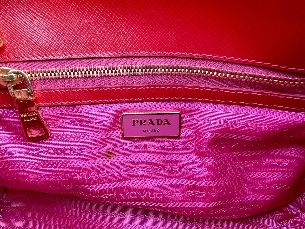 Prada Authentic Prada Saffiano Lux Small Galleria Double Zip Fuoco Size ONE SIZE - 6 Thumbnail
