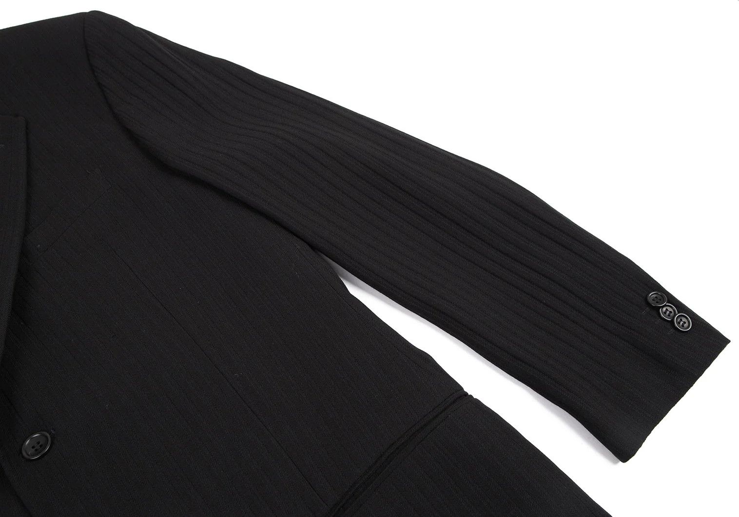 Armani Collezioni Shadow Stripe 2-Button Jacket in Black Size 52R Size US XXS / EU 40 - 6 Thumbnail