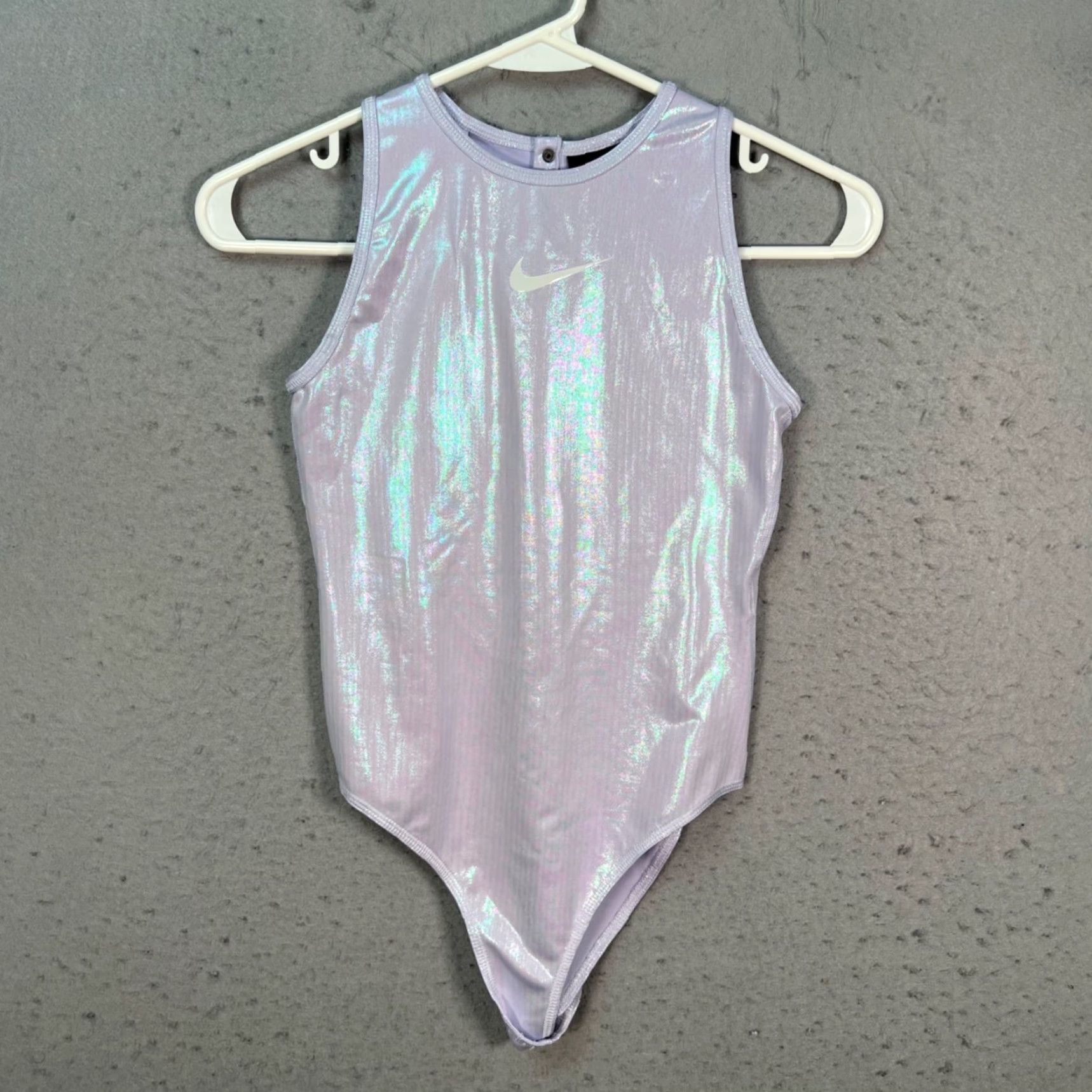 Nike Nike Womens XS Iridescent Sleeveless Bodysuit Metallic Athletic Shirt? Size XS / US 0-2 / IT 36-38 - 2 Thumbnail