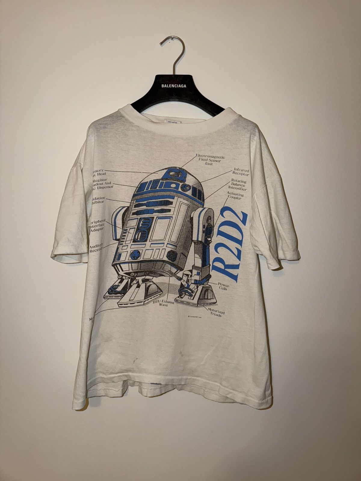 *RARE* 90s DISNEY STAR WARS DROID R2D2 LUSCASFILM TEE