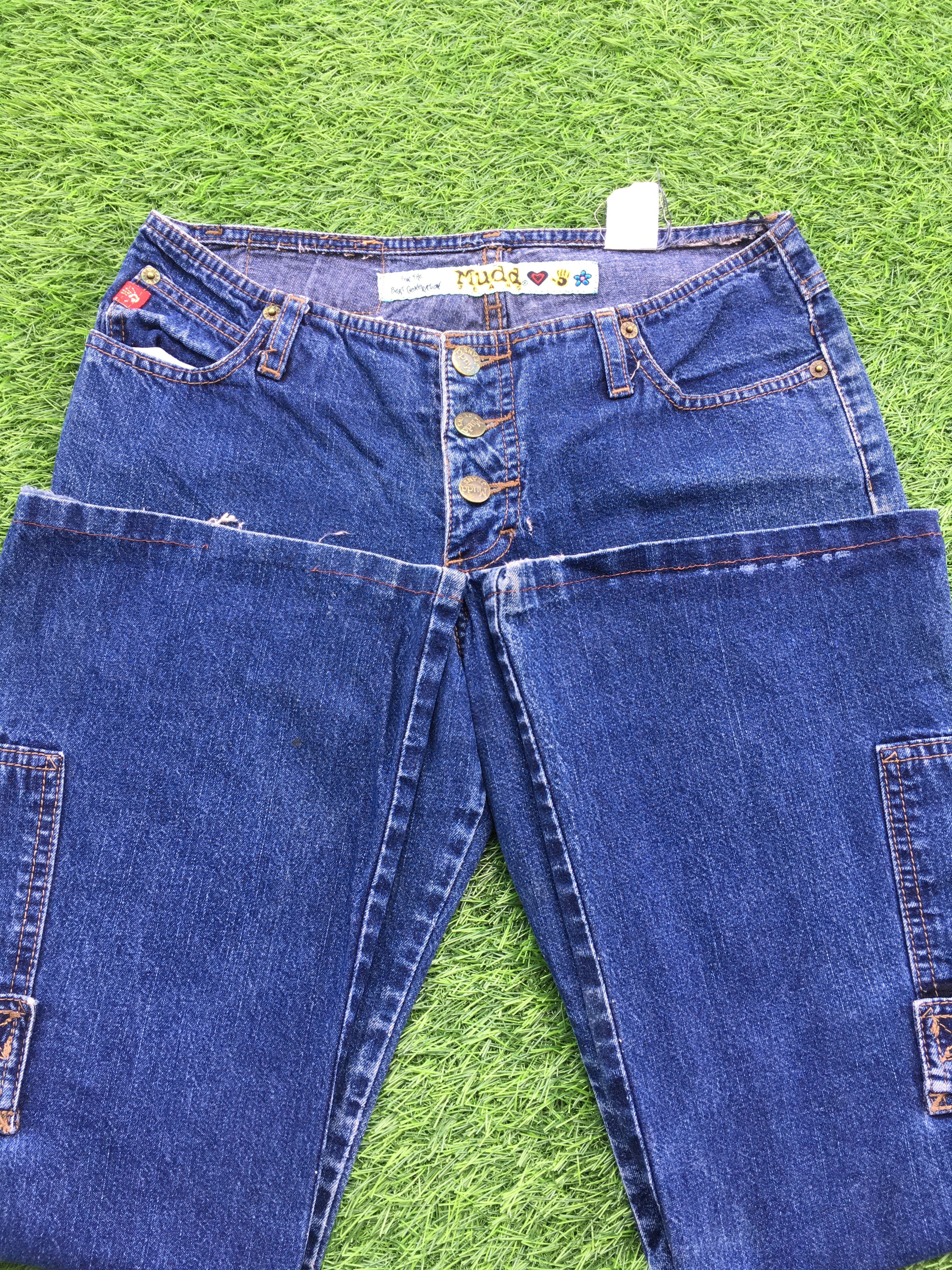 Designer × Jean Expose Button No Waist Multi Pocket Flare Jeans D-980 Size 25" / US 0 / IT 36 - 5 Thumbnail