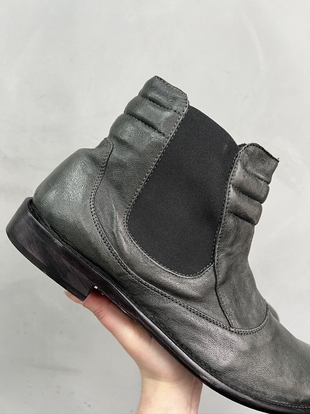 DAVID NAMAN Avat garde David Naman leather chelsea boots 90s Size US 12 / EU 45 - 5 Thumbnail