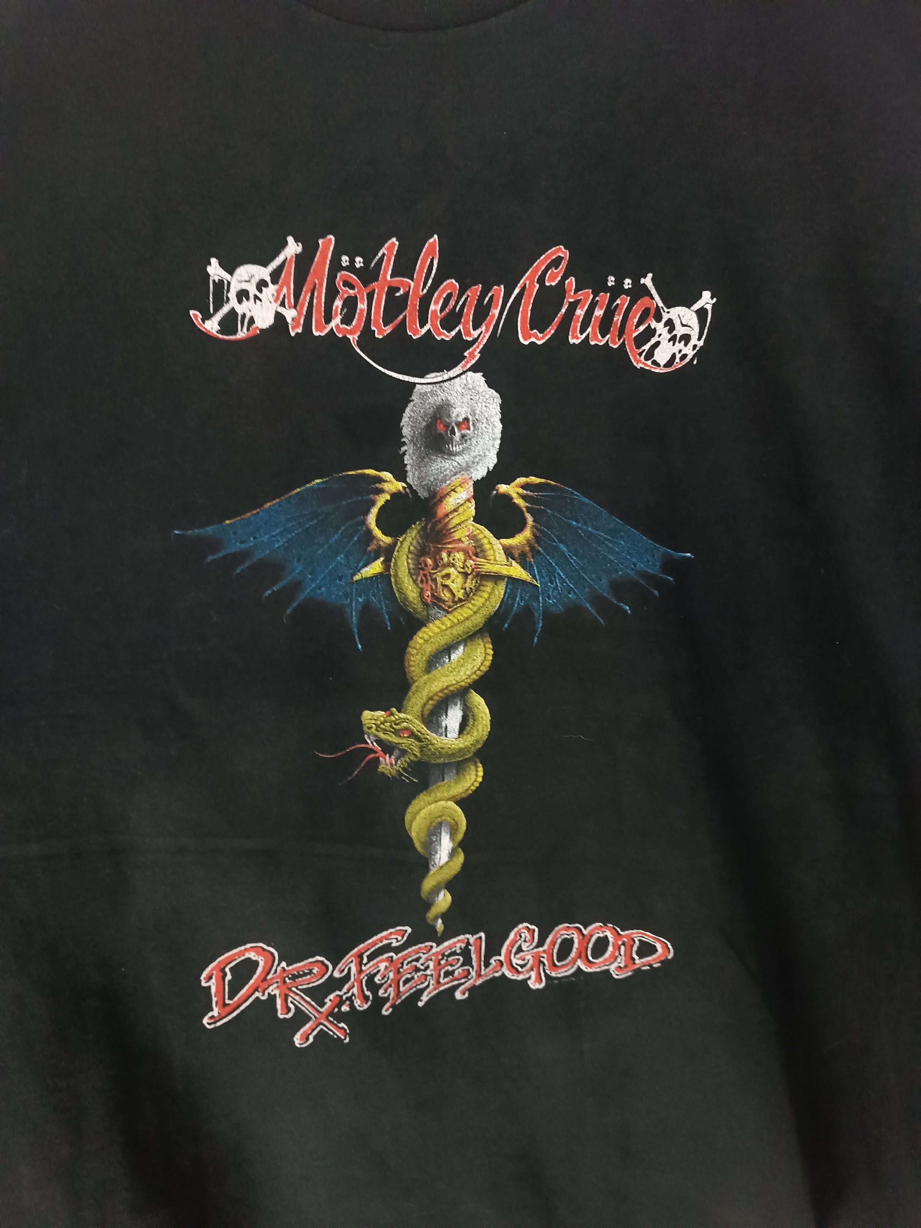 Band Tees VINTAGE MOTLEY CRUE DR FEELGOOD TEE ozzy van halen acdc kiss Size US XL / EU 56 / 4 - 9 Thumbnail