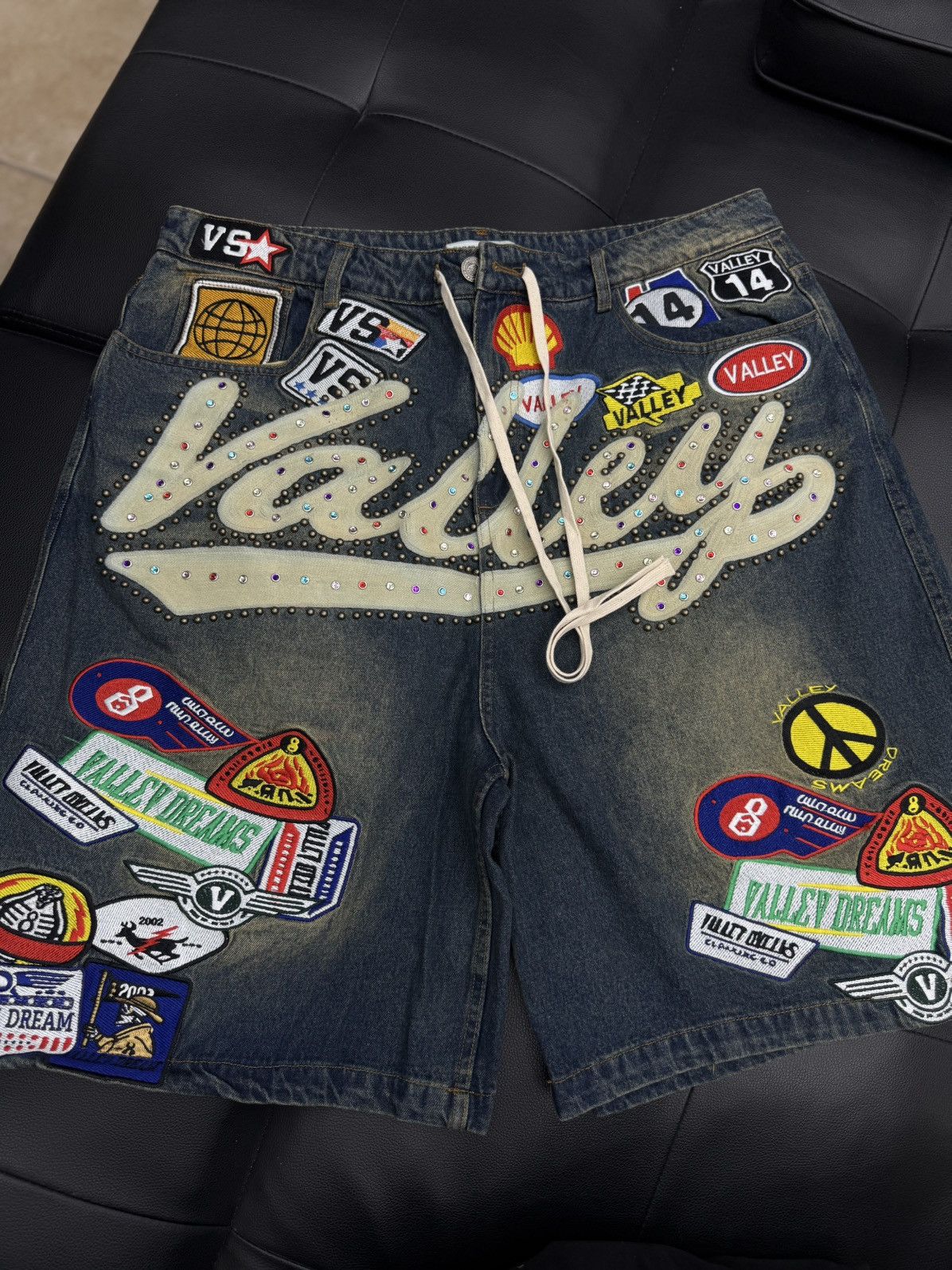 Vale Vale Blue Denim Patchwork Shorts Size 36 (Brand New) Size US 36 / EU 52 - 3 Thumbnail