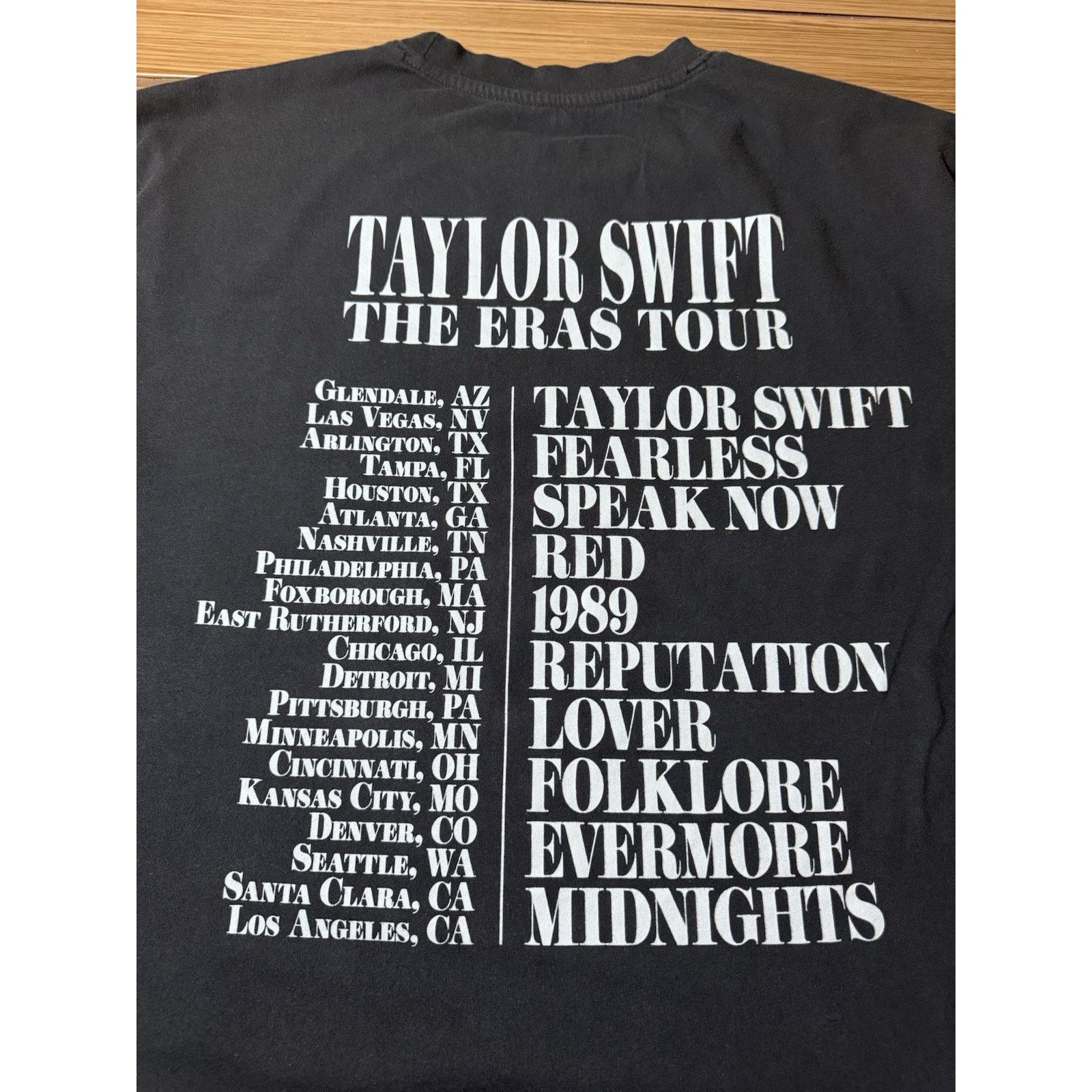 Other 2023-24 Taylor Swift The Eras World Tour Cities Shirt Medium Size US M / EU 48-50 / 2 - 5 Thumbnail