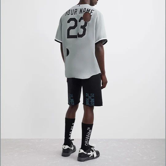 MLB × Off-White o1in1s1024 Q:1 / Chicago WS Cheese Shirt in Grey Size US L / EU 52-54 / 3 - 3 Thumbnail