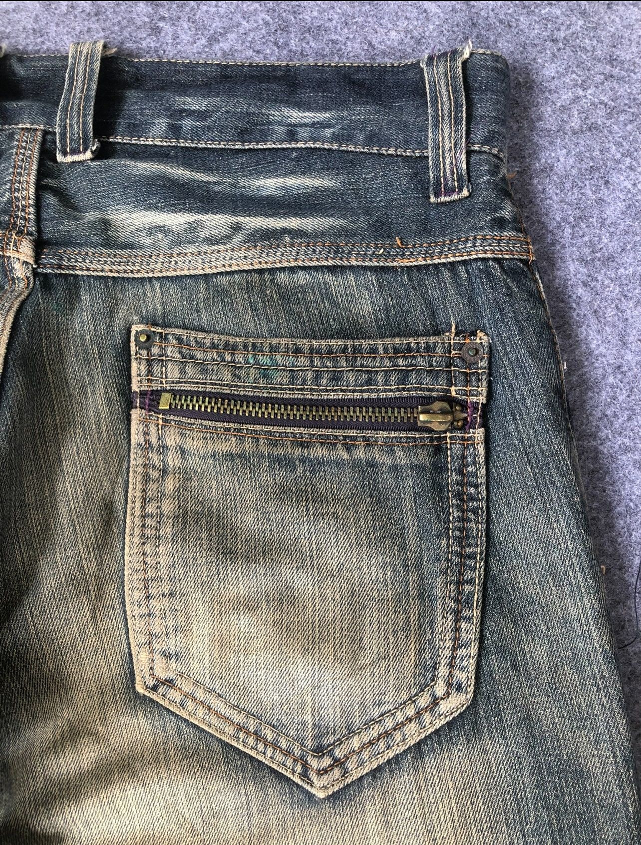 Japanese Brand Rare🔥Japanese Root Three Seditionaries Distressed Jeans Size US 34 / EU 50 - 10 Thumbnail