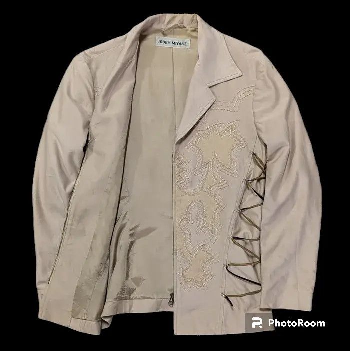 Issey Miyake 💥FINAL DROP💥Issey Miyake Side Lace Zipper Jacket Coat Size M / US 6-8 / IT 42-44 - 4 Thumbnail