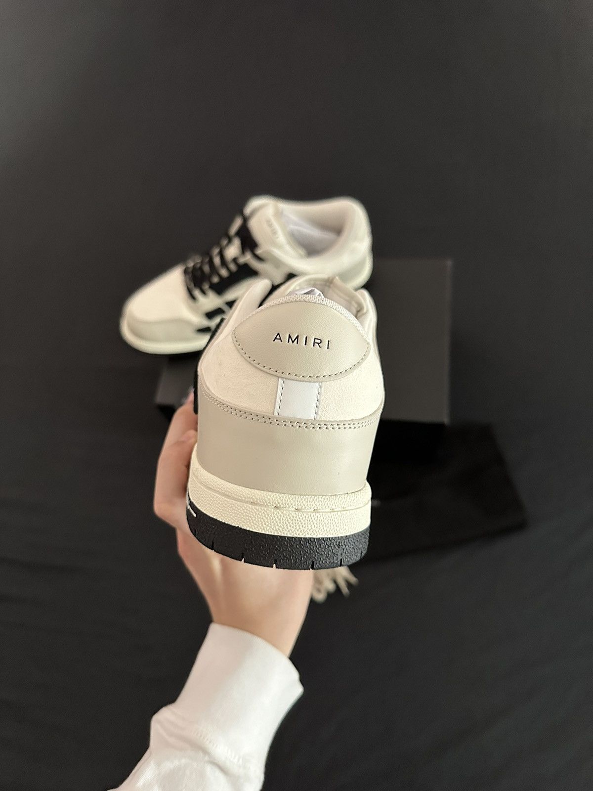 Amiri Amiri Beige Skel Low Top Sneakers Size US 14 / EU 47 - 6 Thumbnail