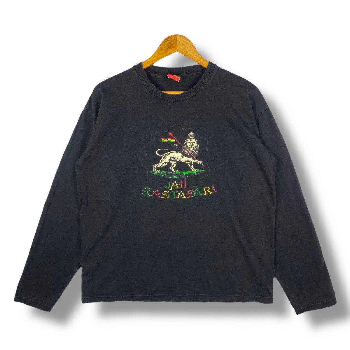 Band Tees × Vintage Reggae JAH RAFTAFARI Long Sleeve Tee Shirt Medium Size Size US M / EU 48-50 / 2 - 1 Thumbnail