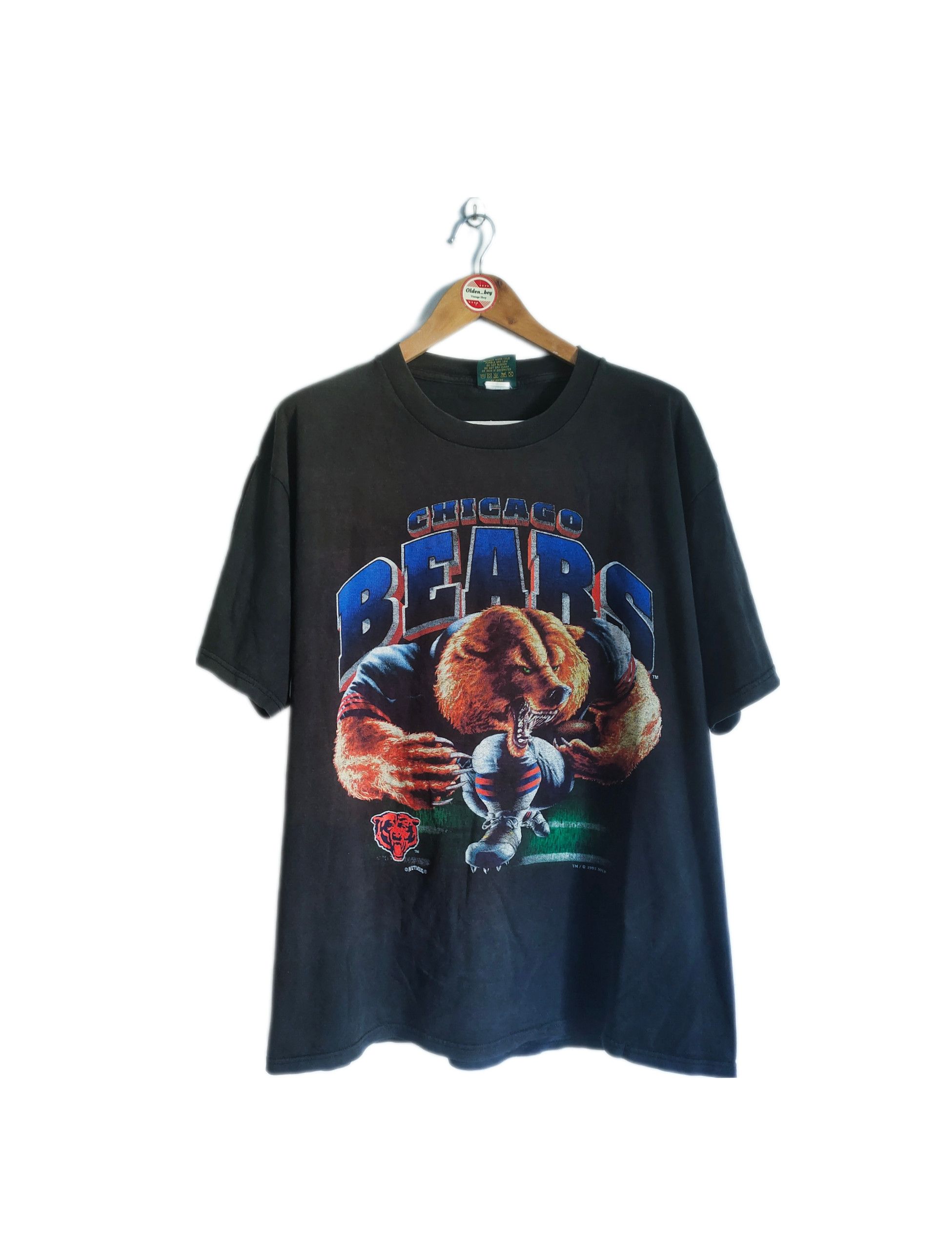 Lee × NFL × Vintage Vintage Chicago Bears Full Logo 90's T-shirt Size US XL / EU 56 / 4 - 1 Thumbnail