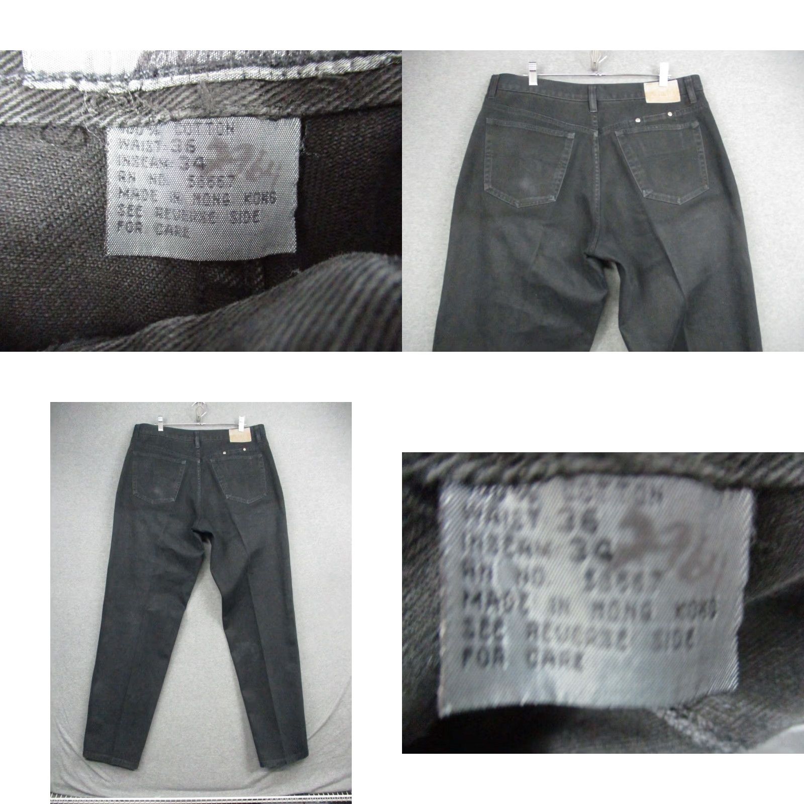 Vintage VINTAGE Introspect Jeans 36x34 Black 80s Mens Size US 36 / EU 52 - 8 Thumbnail