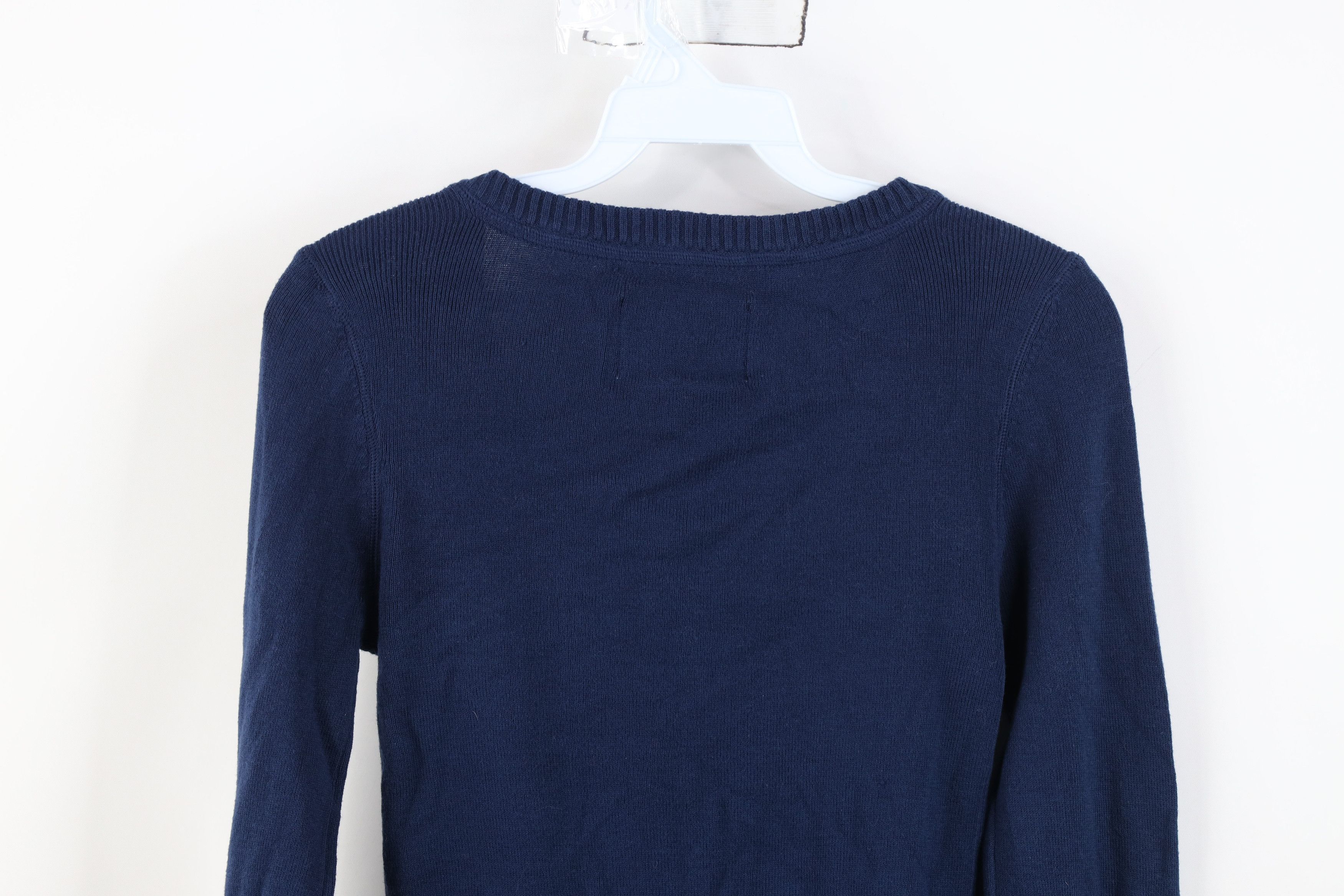Aeropostale Vintage 90s Y2K Aeropostale Cropped Cardigan Sweater Blue Size M / US 6-8 / IT 42-44 - 11 Thumbnail
