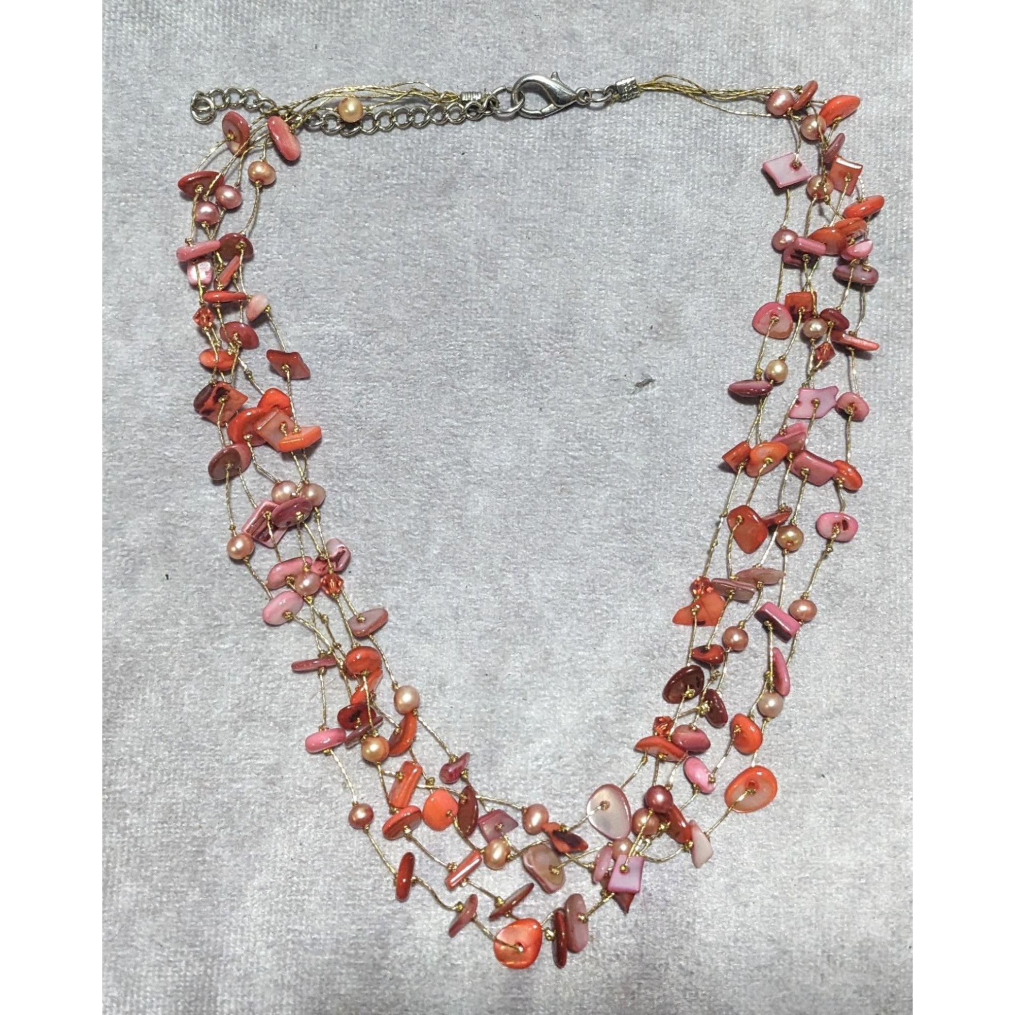 Other Multi-Strand Pink Shell Chip And Pearl Necklace Size ONE SIZE - 8 Thumbnail