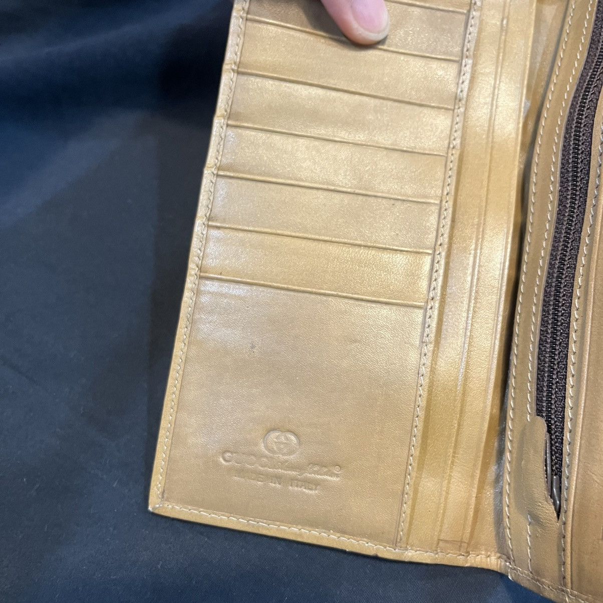 Gucci Vintage Gucci Striped Wallet Size ONE SIZE - 4 Thumbnail
