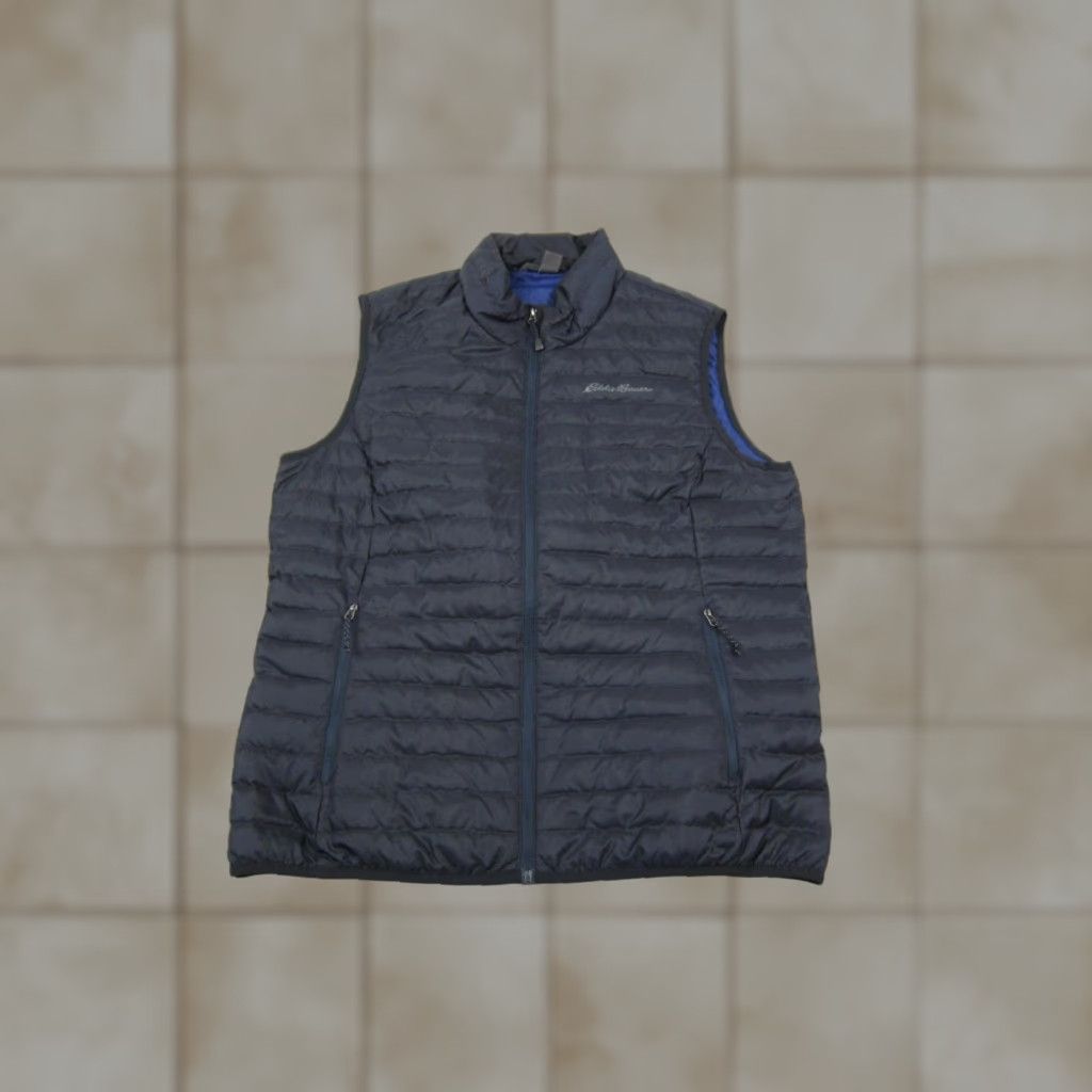 Eddie Bauer Eddie Bauer Puffer Vest Womens L Blue 650 Down Fill Quilted Sleeveless Zip Vest Size L / US 10 / IT 46 - 1 Thumbnail